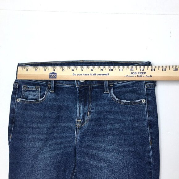 Old Navy Women's Jeans Rockstar Super Skinny Mid Rise Fray Hems size 2 length 26 - Picture 4 of 8